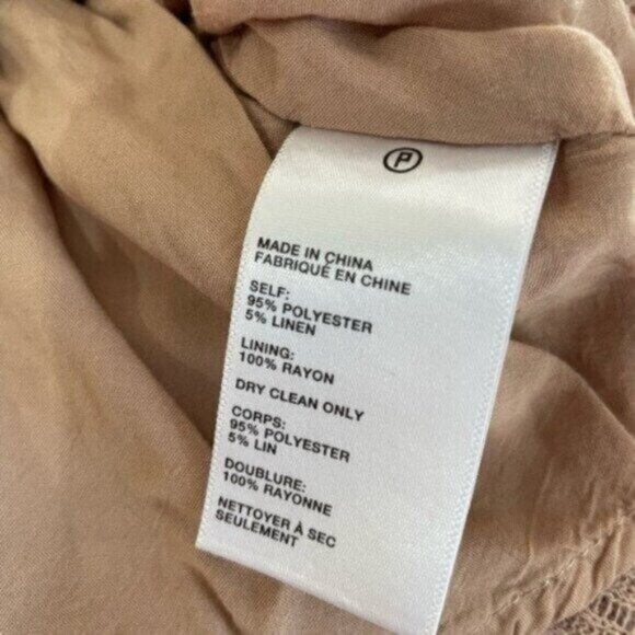 Anthropologie Linen Blend Strap Maxi Dress Boho Neutral Gypsy Feminine Western - Picture 6 of 8